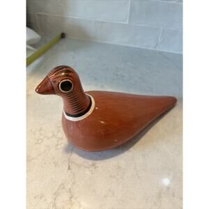 VTG Tonala Dove Hand Painted Mexican Folk Art Pottery Ceramic Bird Figurine